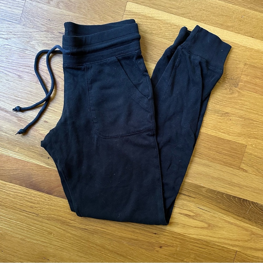 Black drawstring joggers